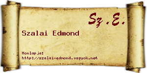 Szalai Edmond névjegykártya